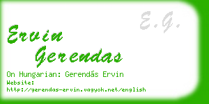 ervin gerendas business card