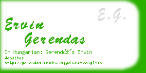 ervin gerendas business card